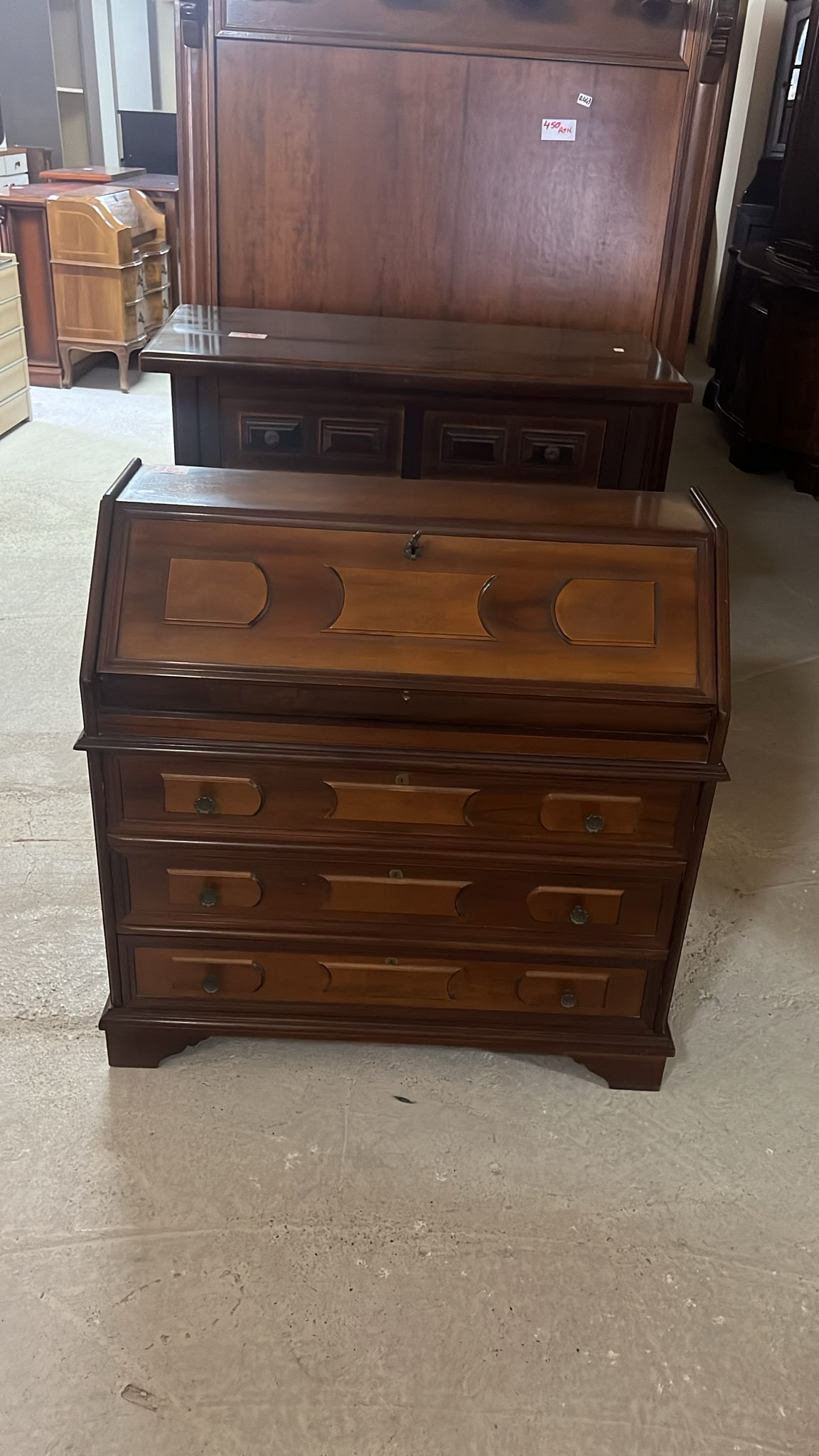 Birou vintage cu sertare și design elegant R-772 - imagine 3