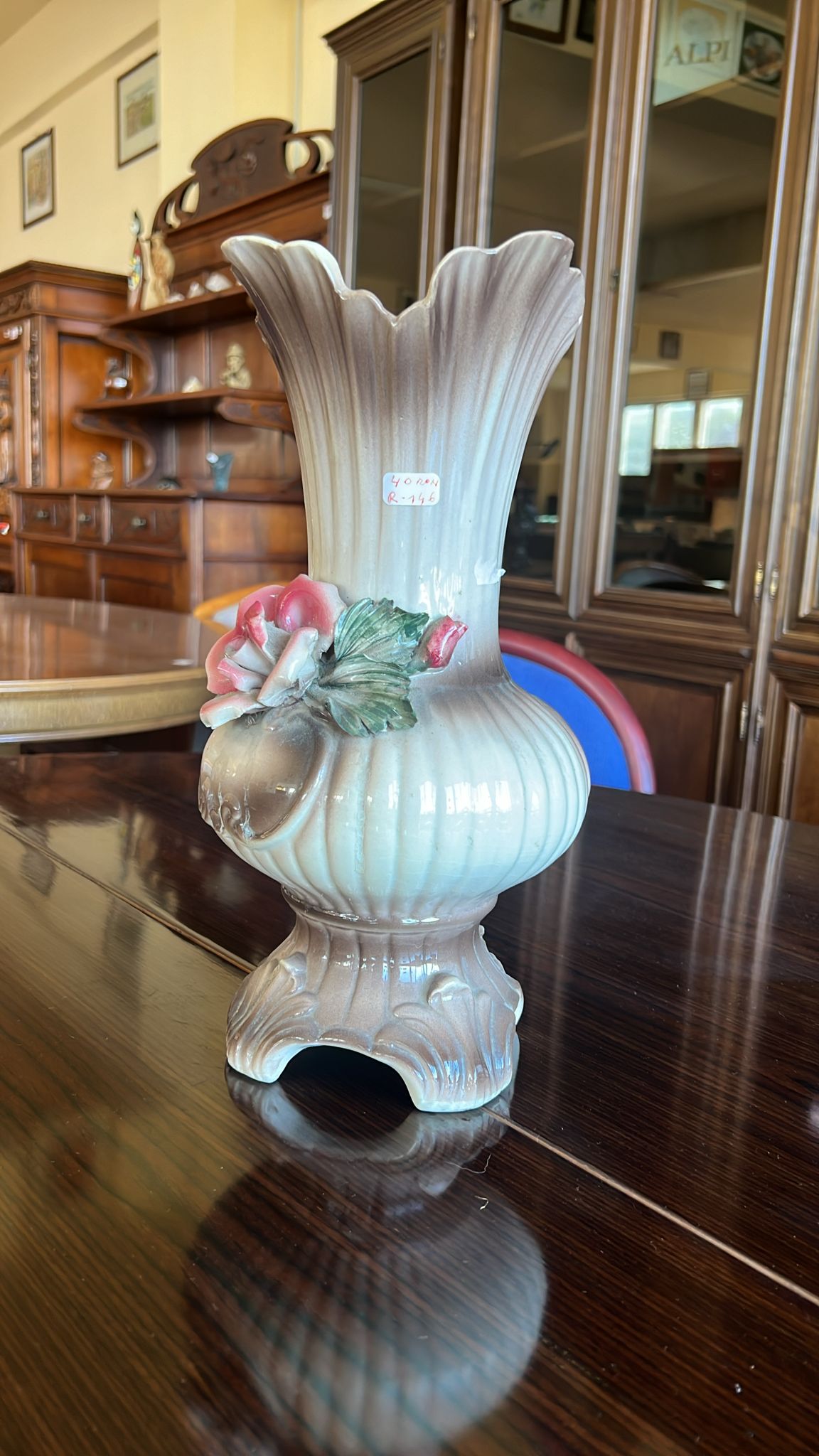 Vază decorativă ceramică vintage sh de calitate italiana R-146 - imagine 4
