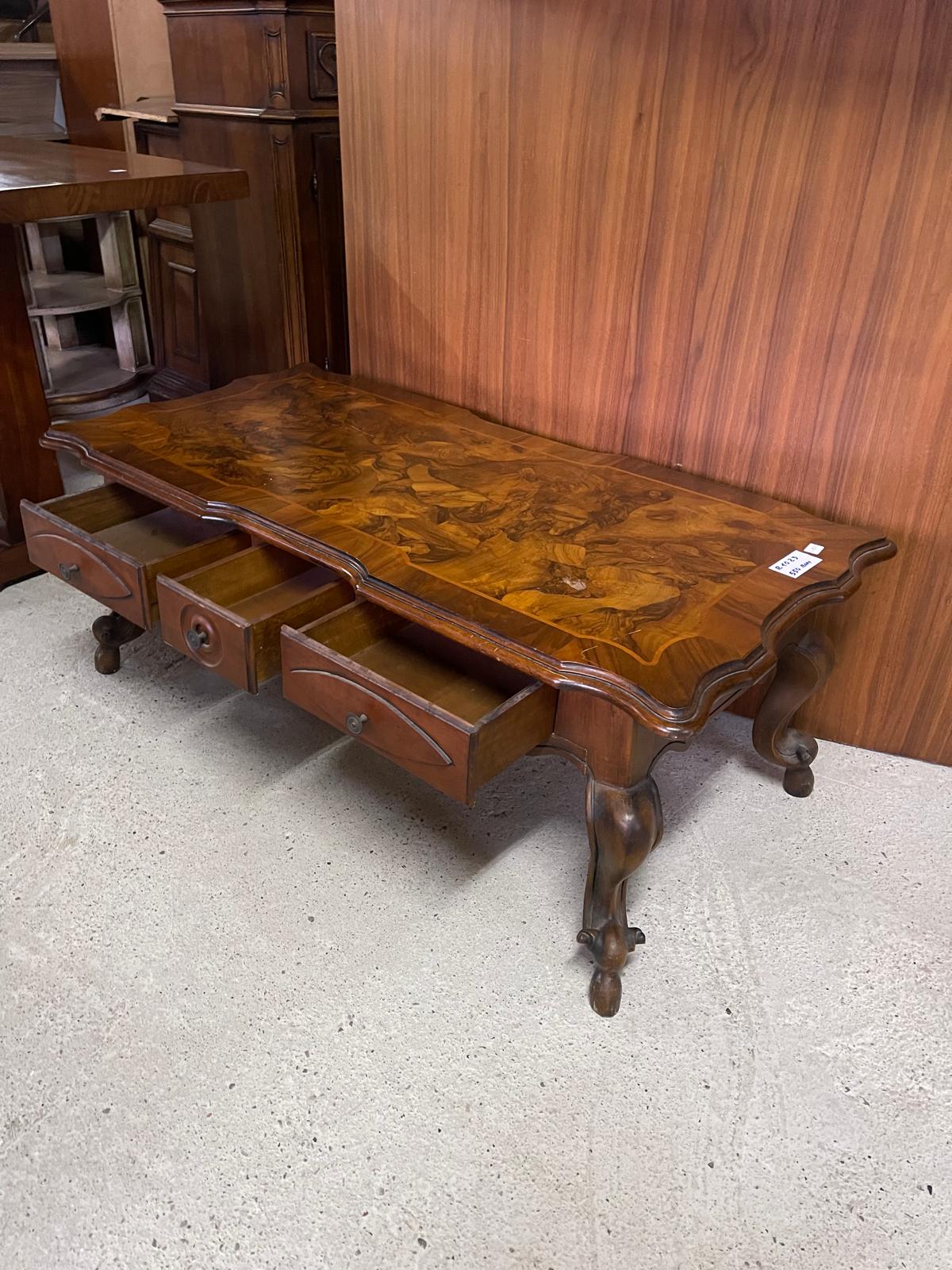 Masuta de lemn vintage cu sertare made in italy R-1025 - imagine 2
