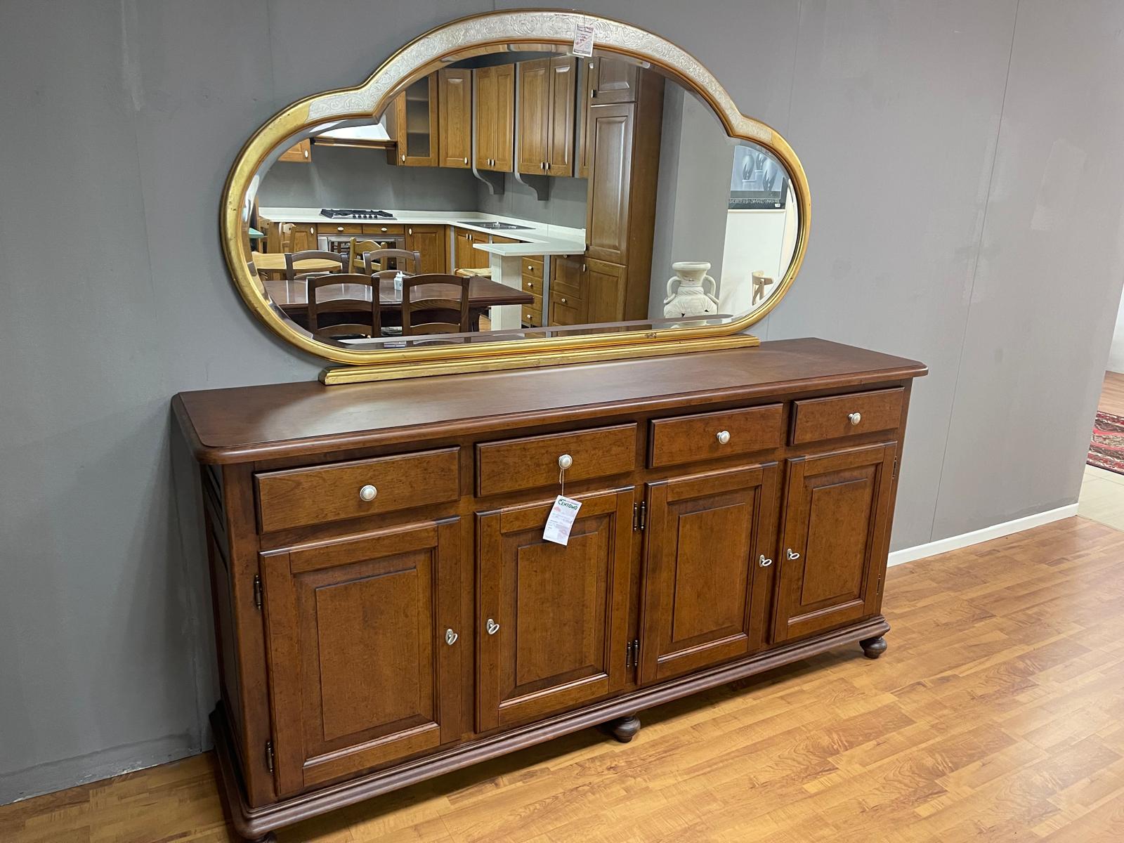 Bufet Nou elegant din lemn masiv cu 4 usi 4 sertare made in italy R-1066 (fara oglinda) - imagine 2