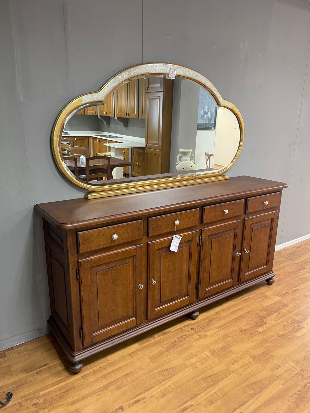 Bufet Nou elegant din lemn masiv cu 4 usi 4 sertare made in italy R-1066 (fara oglinda)