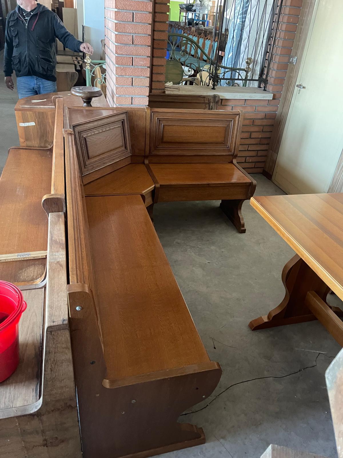 Bancă din lemn de nuc made in italy R-967