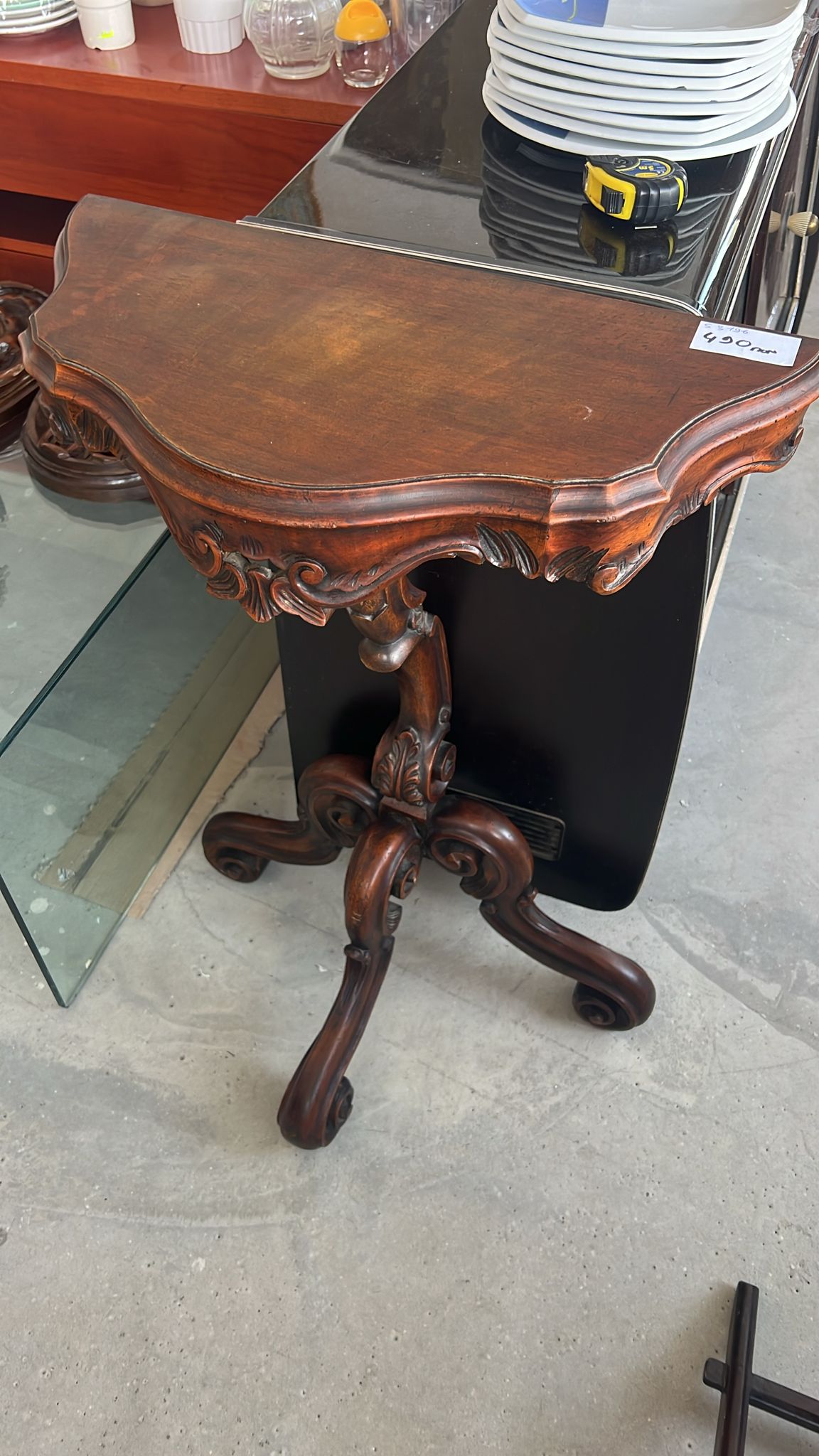 Masă consolă vintage sculptată sh de calitate italiană S 3196