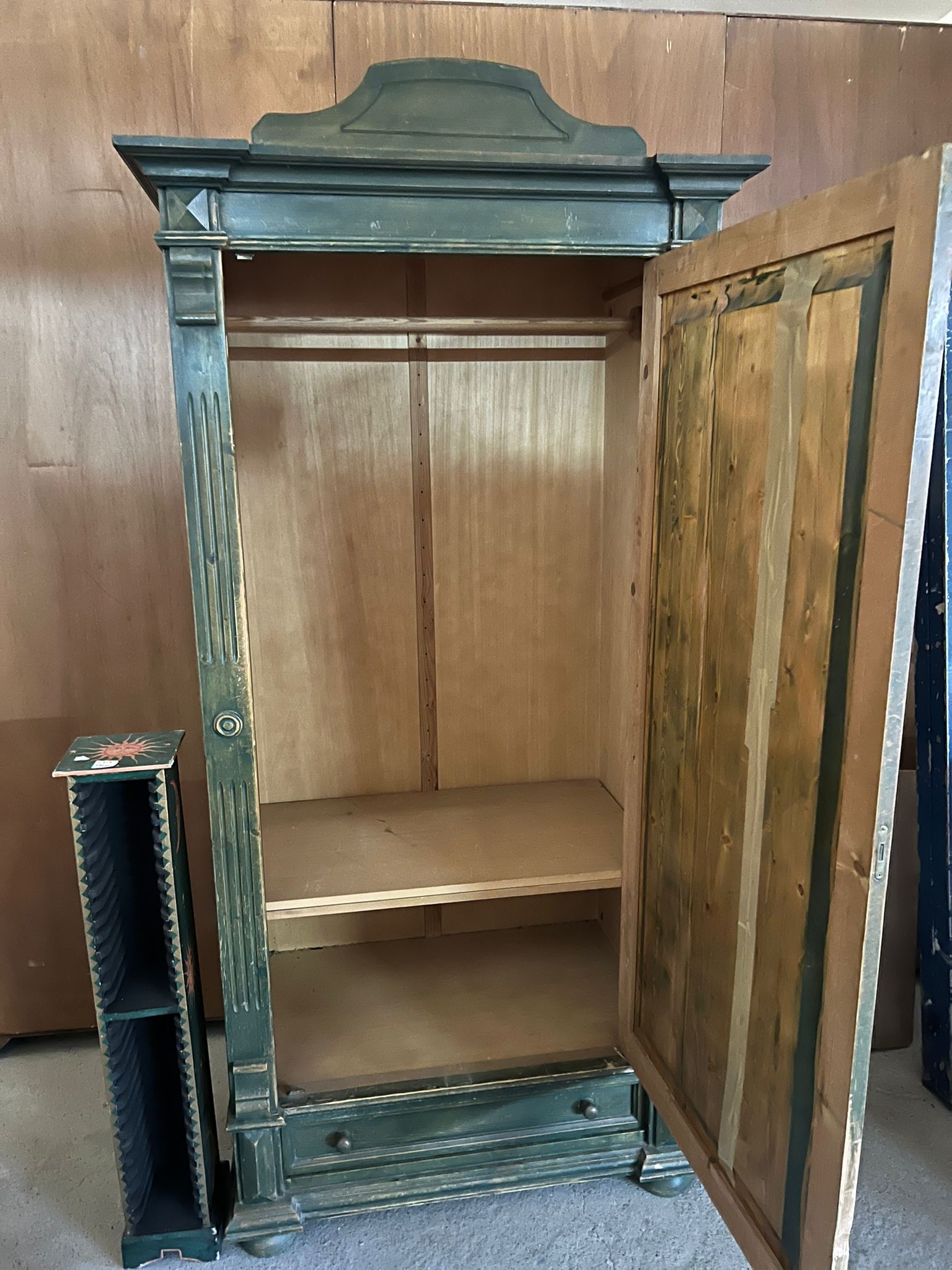 Dulap vintage verde din lemn sh de calitate italiană S 4692 - imagine 4