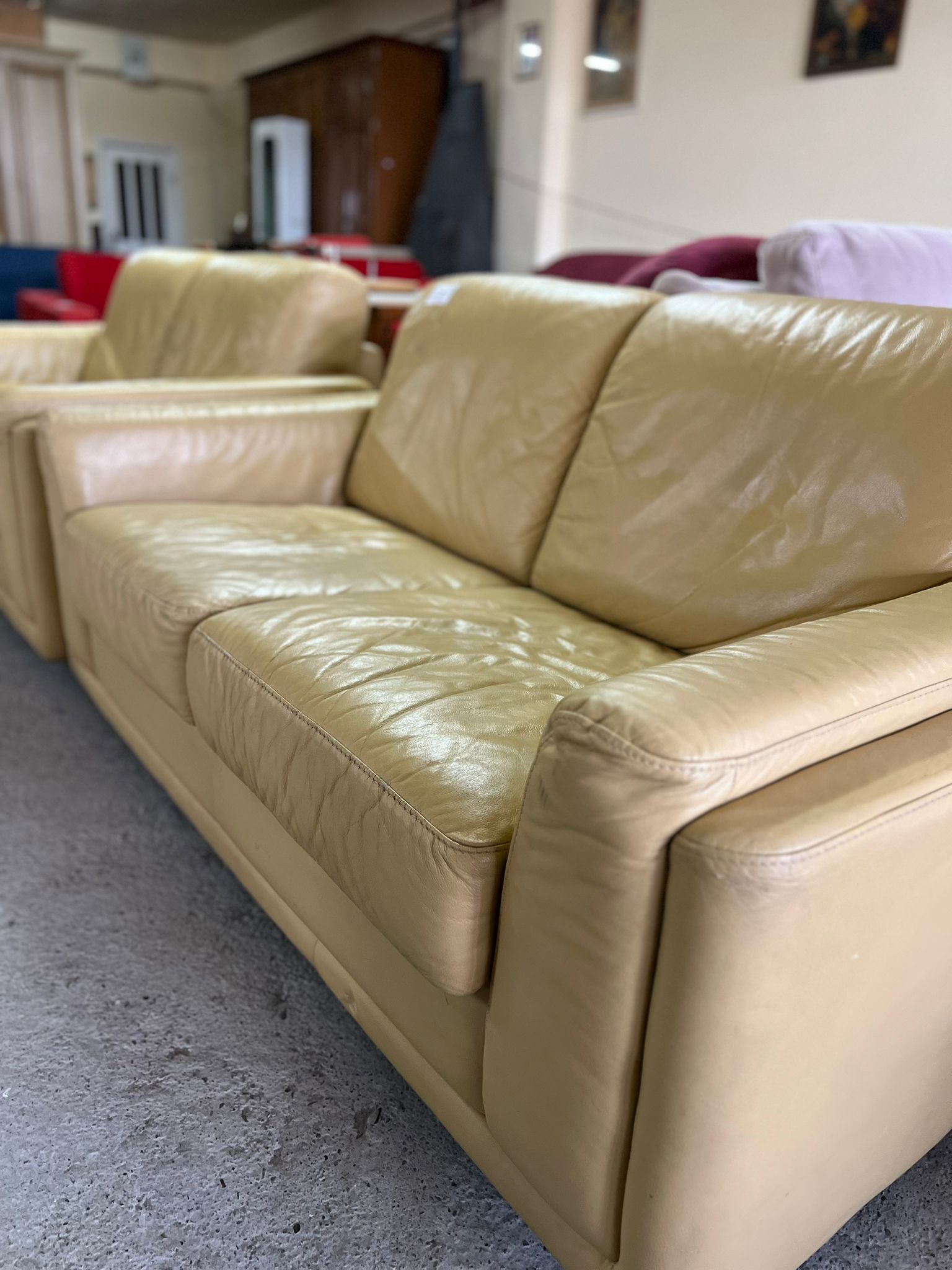 Canapea din piele naturală sh de calitate italiană 170 cm – S 353 - imagine 3