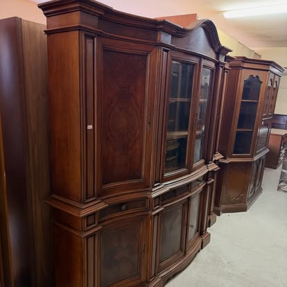 Vitrina living mare din lemn sh de calitate italiana cu geamuri Ad-12 - imagine 3