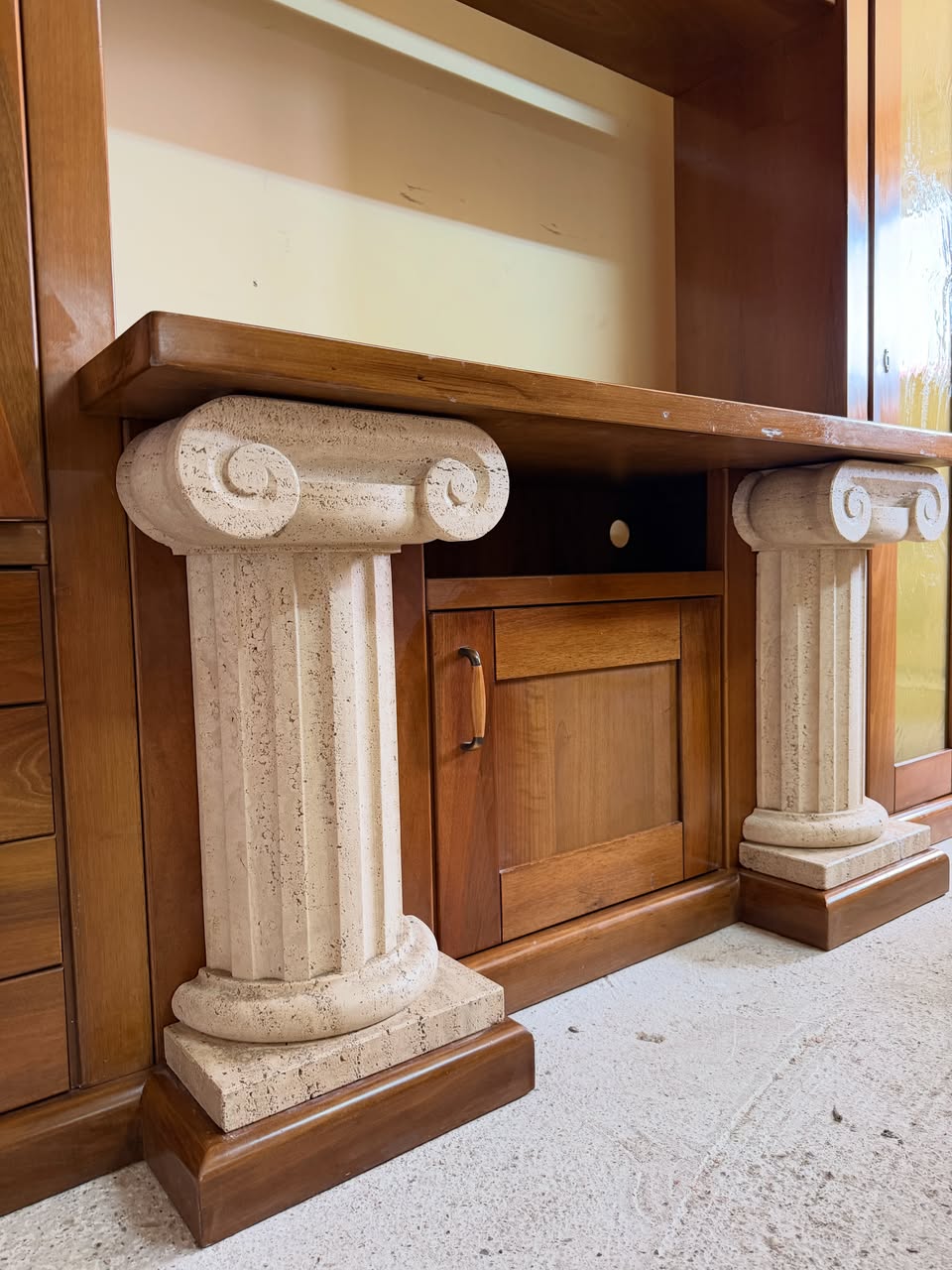 Mobilă Sufragerie din Lemn Masiv cu Elemente din Piatră sh de calitate italiană 4011/U - imagine 2