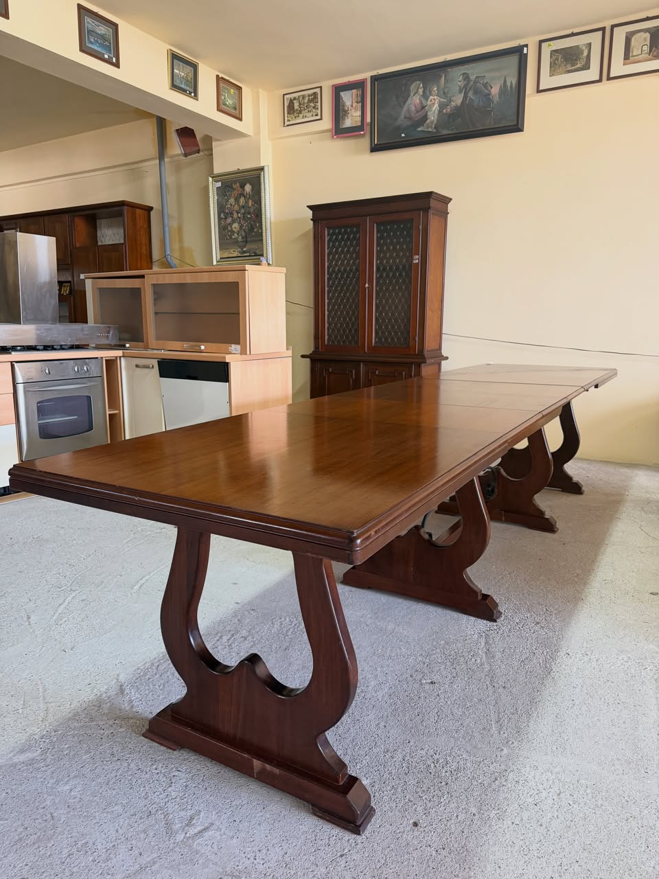 Masă extensibilă din lemn masiv 180–350 cm, produs nou din expoziție din Italia Cod. 2323/U - imagine 2