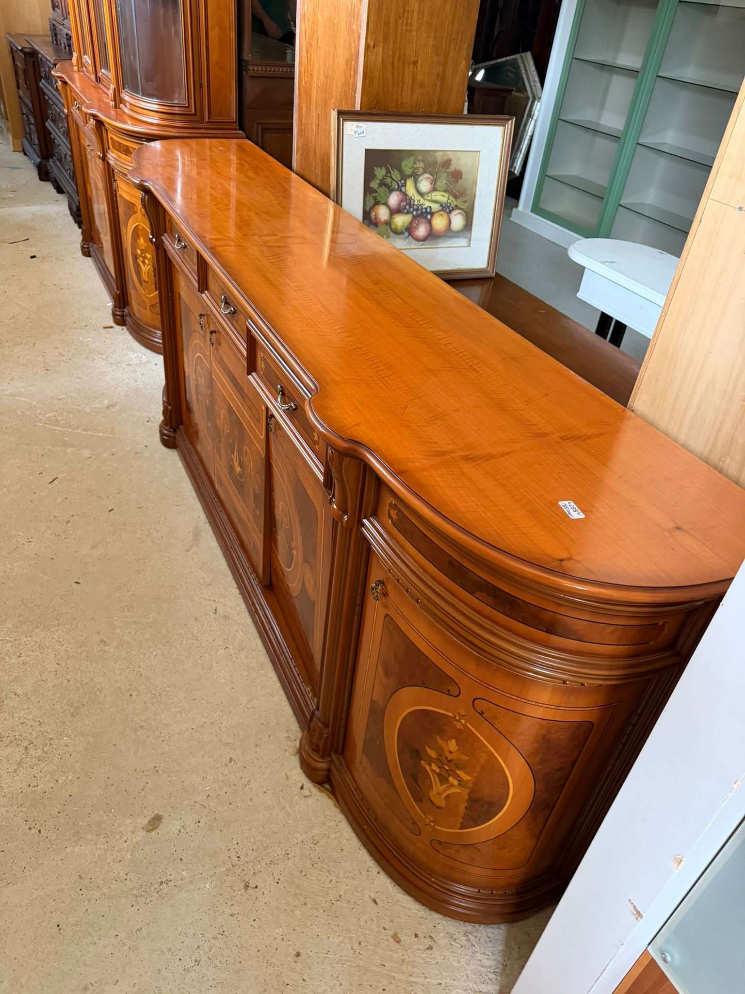 Bufet elegant din lemn cu intarsii decorative, sertare și spații de depozitare SH de calitate italiană Cod. 4288/U - imagine 3
